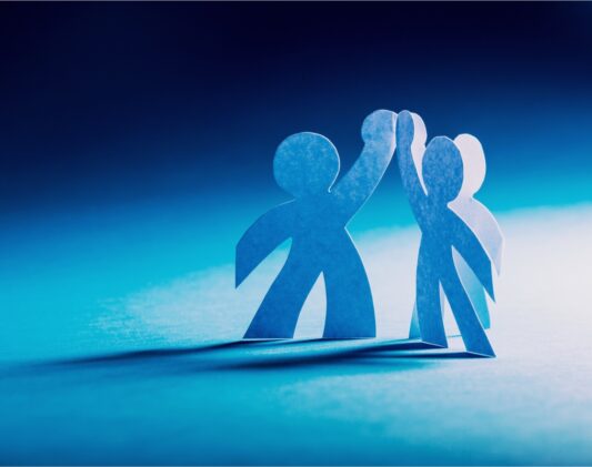 Paper People in a Circle Holding Hands Paper People in a Circle Holding Hands